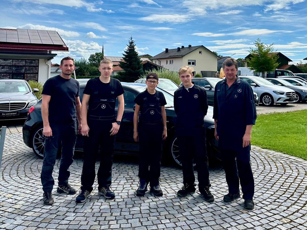 Thomas Wichtl (PKW-Meister), Nikita Shvydkyi, Quirin Mayer, Matthias Noppl, Albert Lechner (LKW-Meister)